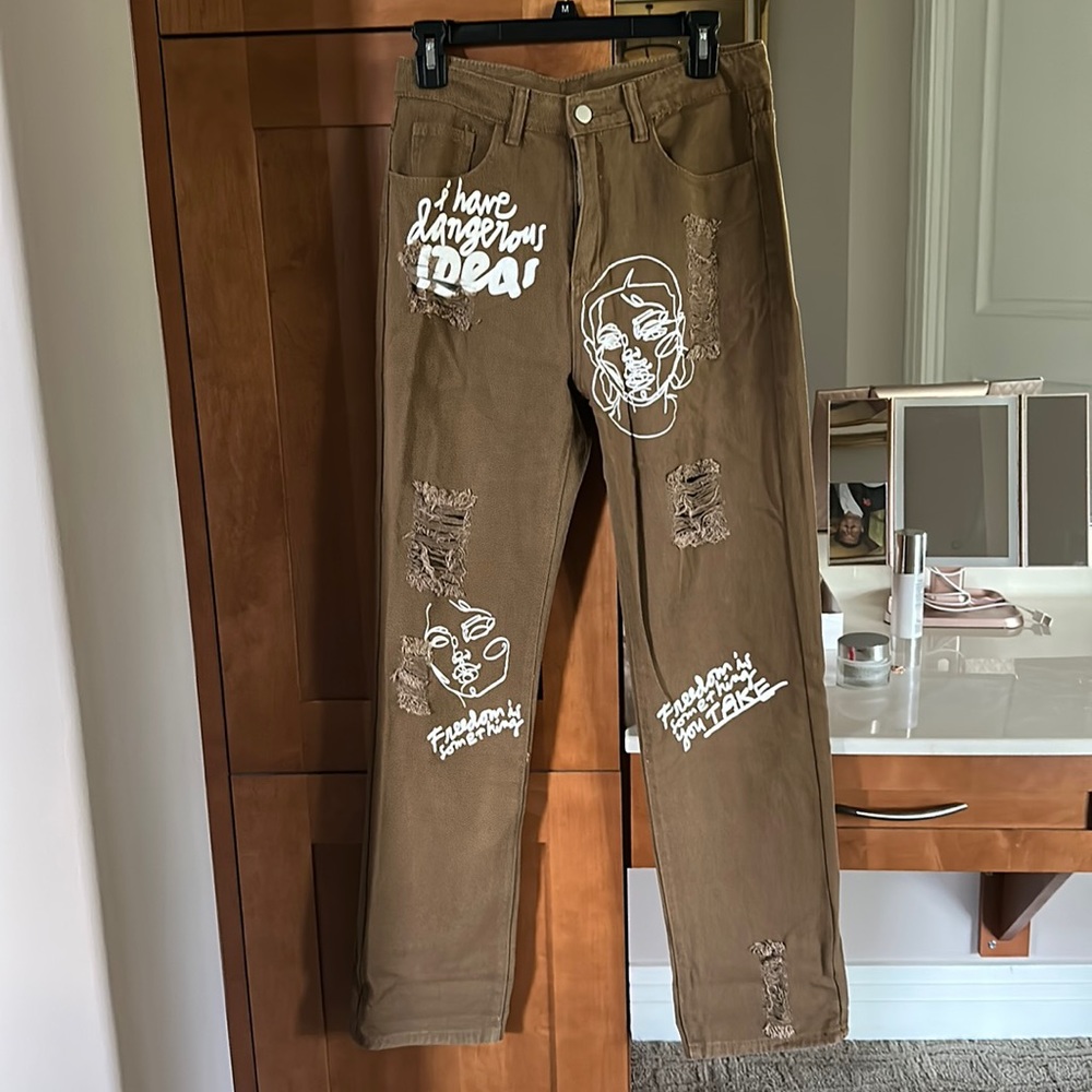 Women’s Brown Edgy Jeans
